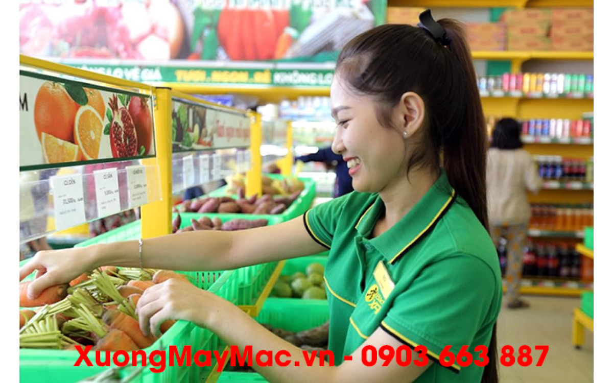 n&ecirc;n may &aacute;o thun đồng phục bằng chất liệu vải thun g&igrave;